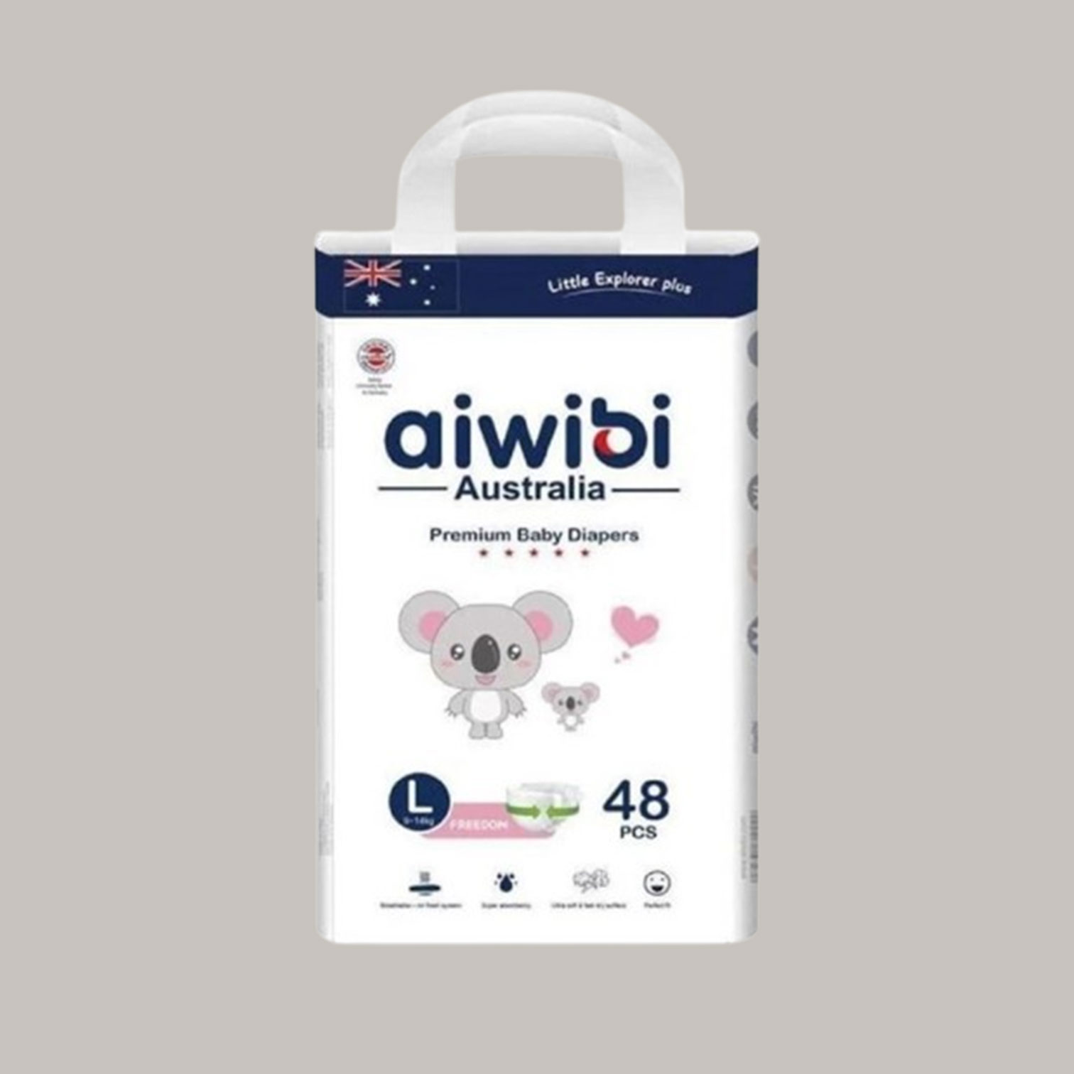 Aiwibi Australia Premium Baby Diaper L Tape - Belt
