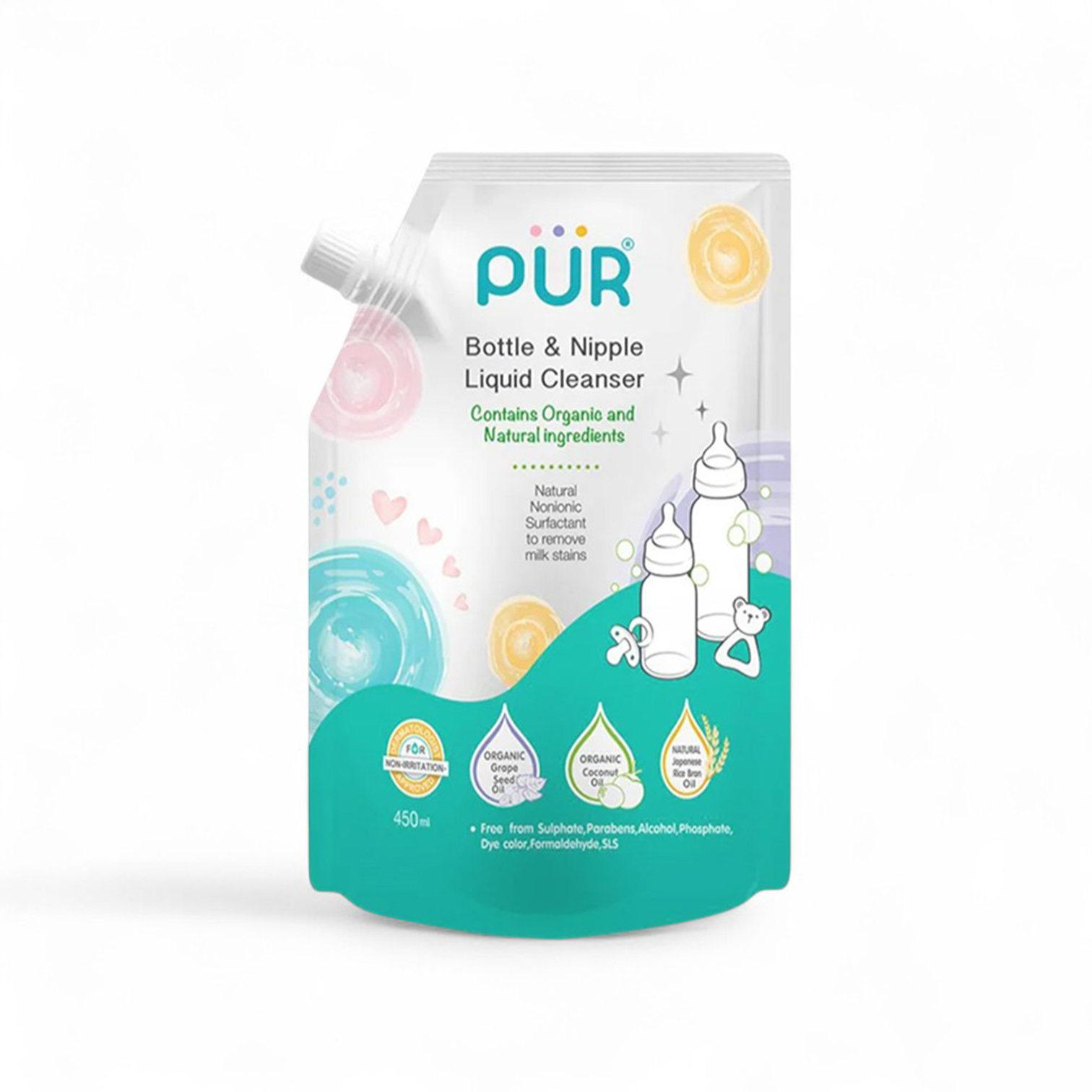 PUR Natural Bottle and Nipple Cleanser Refill 450ml