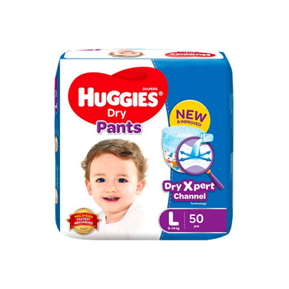 Huggies Dry Pants Baby Diaper L 9-14 kg